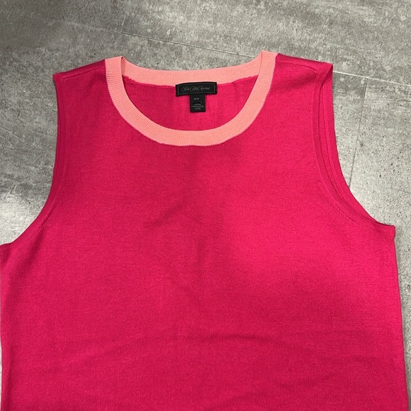 Saks Fifth Avenue Silk Blend Sweater Vest - Size Medium - Pink - Picture 2 of 5